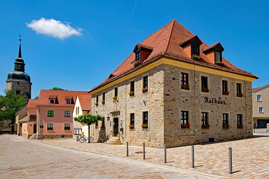 Town Hall, Bad Lauchstädt, Goethe, City, goethe city, saxony-anhalt, germany, architecture, places of interest, building