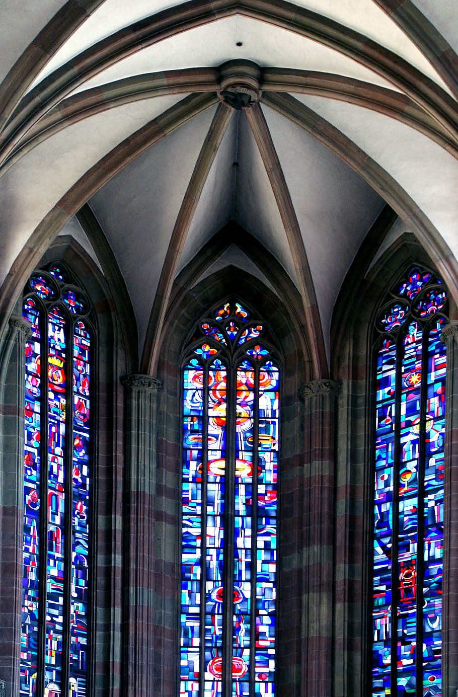 Window, Church, Colorful, Leaded Glass, stained glass, old, germany, glass, gothic, vault