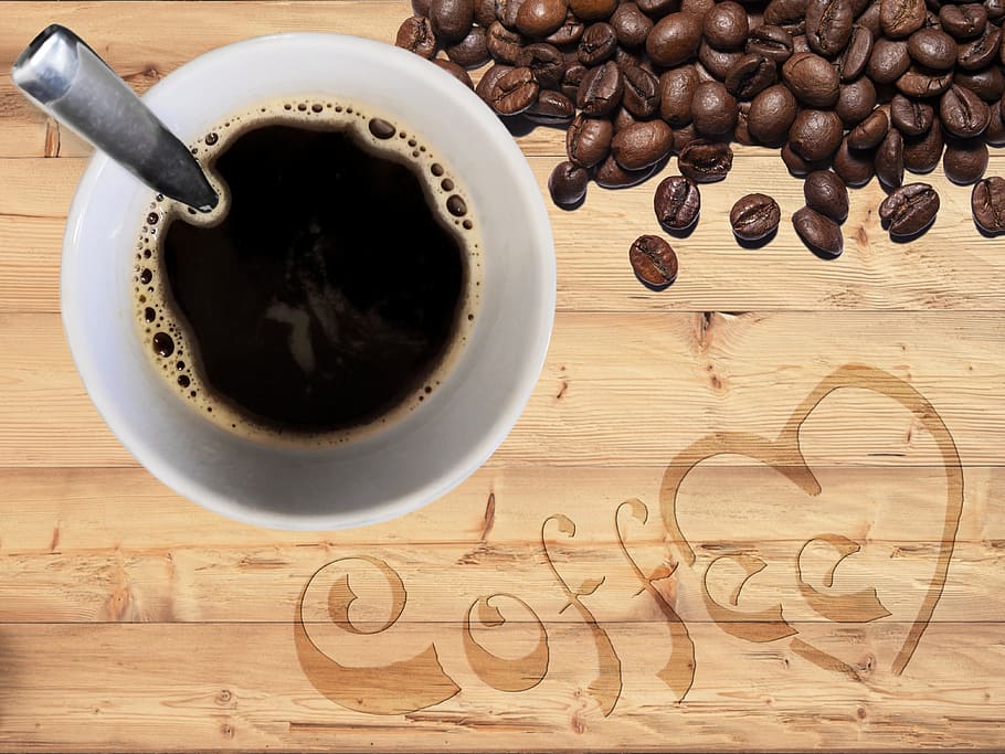 Café, Bebida, Quente, Xícara, bebida quente, colher, colher de chá, xícara de café, beneficiar de, desfrutar