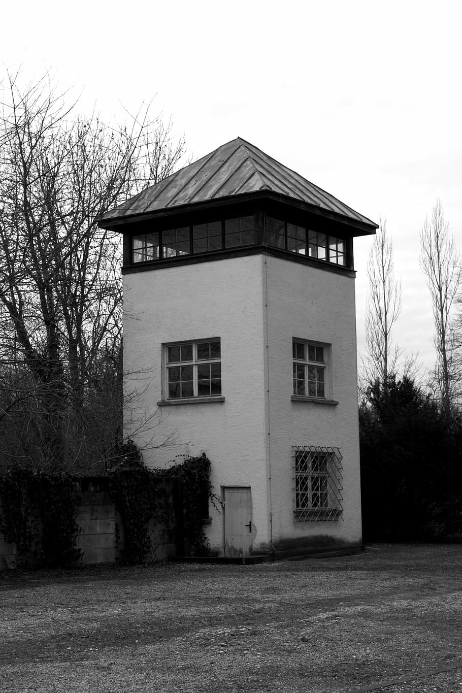 konzentrationslager, dachau, torre de vigilancia, era hitleriana, crimen, kz, arquitectura, estructura construida, exterior del edificio, edificio