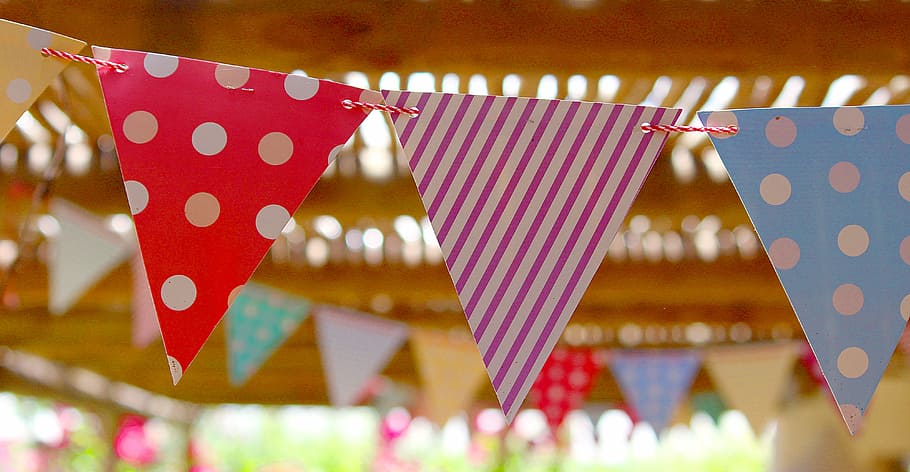 multicolored, fiesta, hanging, decor, Flags, Pennant, Birthday Party, Summer, hot, celebrate