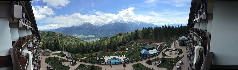 trip, hotel, 6 stars, swimming pool, get set, austria, innsbruck, nature, panorama, sky