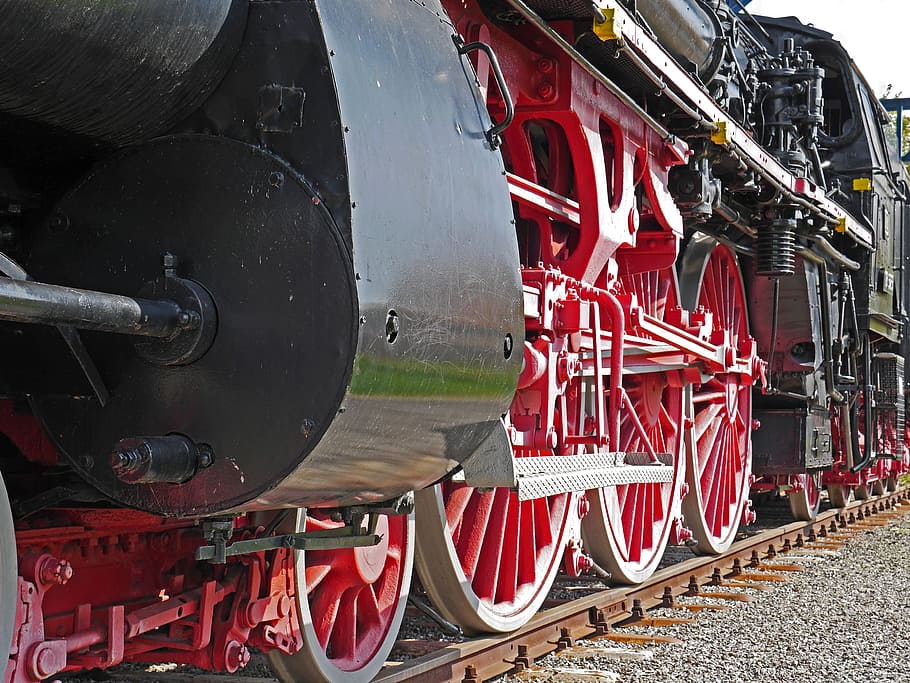 Steam Locomotive, Monument, Offenburg, baden, ivh, br18323, br 18323, penny farthing locomotive, express train, rhine valley