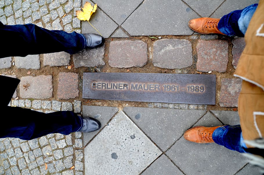 Berlim, Muro, Fronteiras, Alemanha, Capital, parede, história, pés, sapatos, muro de Berlim