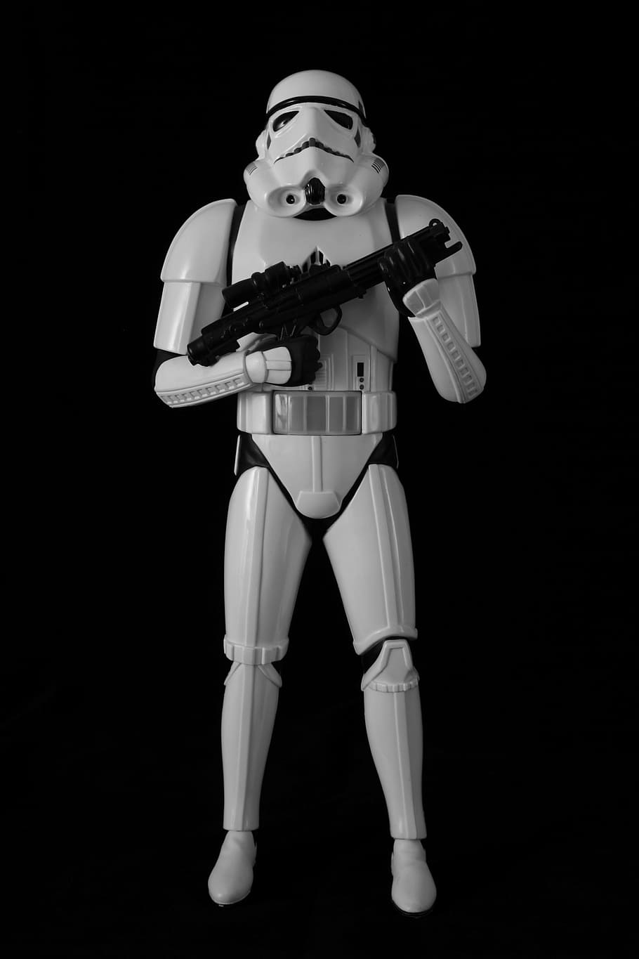 star, wars, stormtrooper, action, figurine, black, background, star wars, toys, models