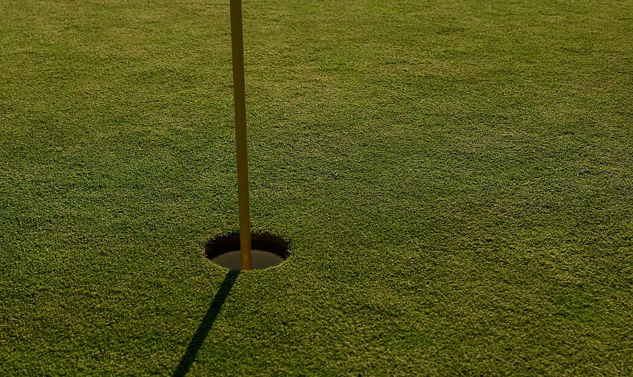 golf hole, daytime, hole, golf, putt, green, green color, grass, sport, golf course