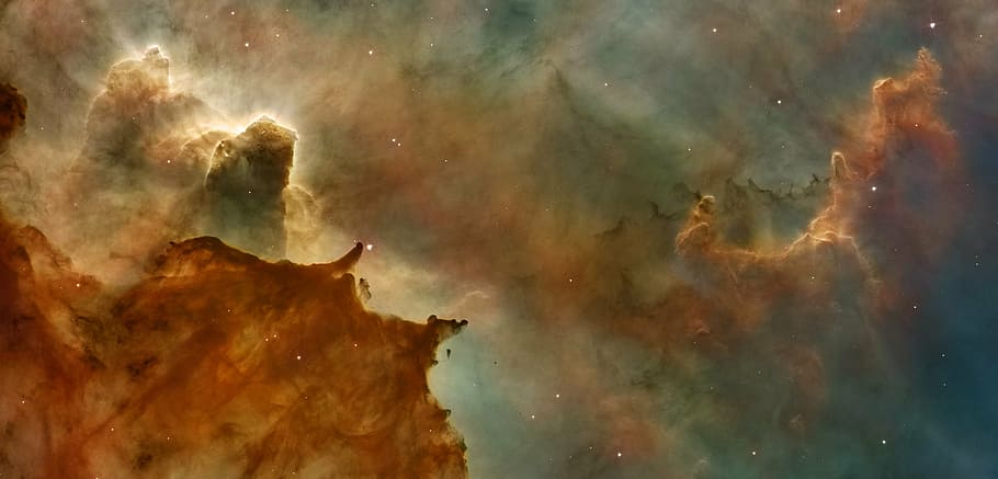 carina nebula, detail, space, cosmos, gas, dust, cloud, hubble, telescope, nasa