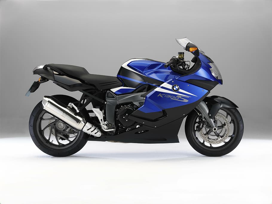 black, blue, bmw sports bike, bmw, k 1300, metallic, motorcycle, cycle, transportation, sharp
