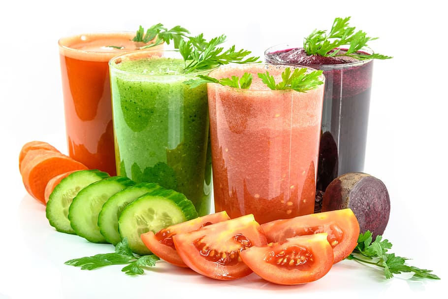 blender fruits, glasses, vegetable, shakes, vegetable juices, vegetables, secluded, white, fresh, glass