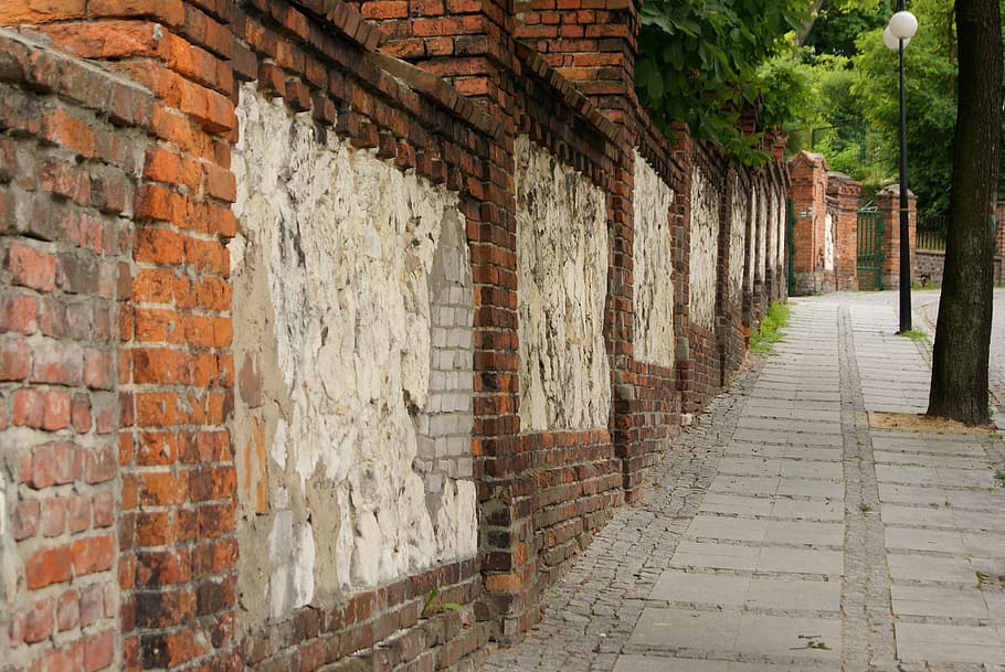 防御的な壁, レンガ, チョーク, チェルシー, 古い, ルベルスキー, ポーランド, レンガの壁, 建築, 建造物