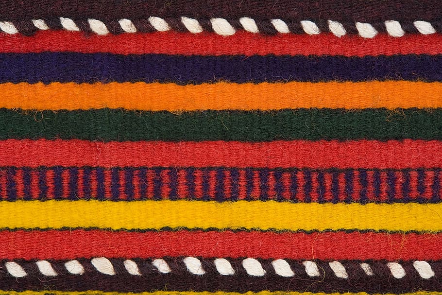 multicolored striped textile, red, blue, orange, textile, raw, colorful, texture, red, black, white