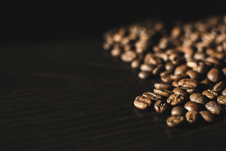 close, Coffee beans, close up, beans, black, black background, brown, coffee, bean, roasted