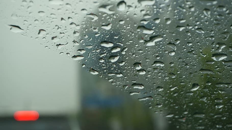 유리에 물, 비, 자동차 창문, 물방울, 빗방울, 창문, 비오는 날, 유리, 날씨, 하락