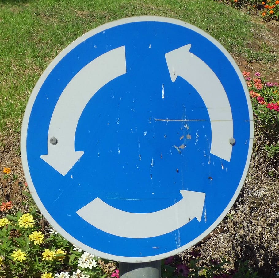 traffic signal, sense required, ring, traffic, blue, communication, sign, day, shape, circle