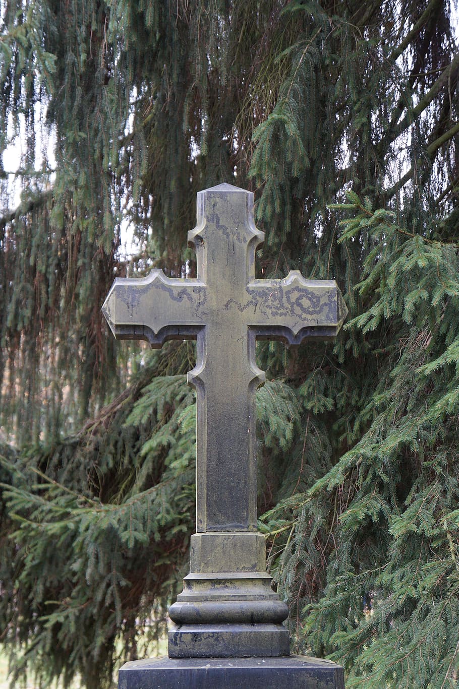cruz, viejo, resistido, antiguo cementerio, luto, cruces, tumba, religión, piedra conmemorativa, muertos