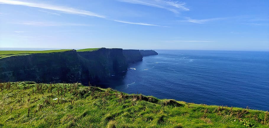 モハー, 崖, アイルランド, 風景, 自然, 海, 水, 大西洋, 空, 風光明媚な