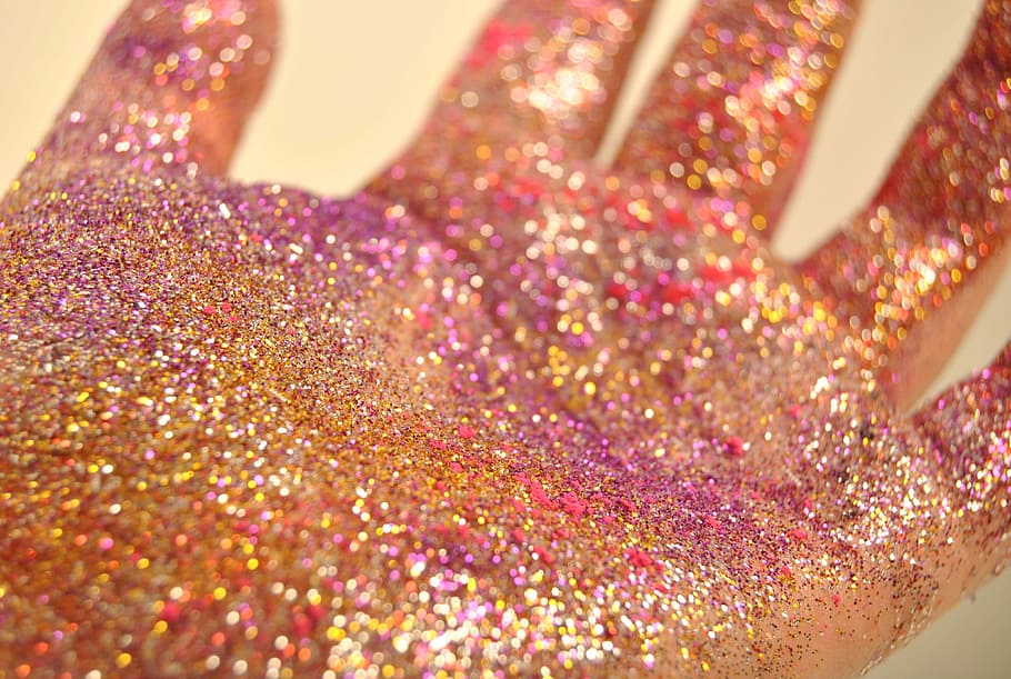 left, person, hand, Glitter, Pink, Water, Shiny, pink, water, bright, color