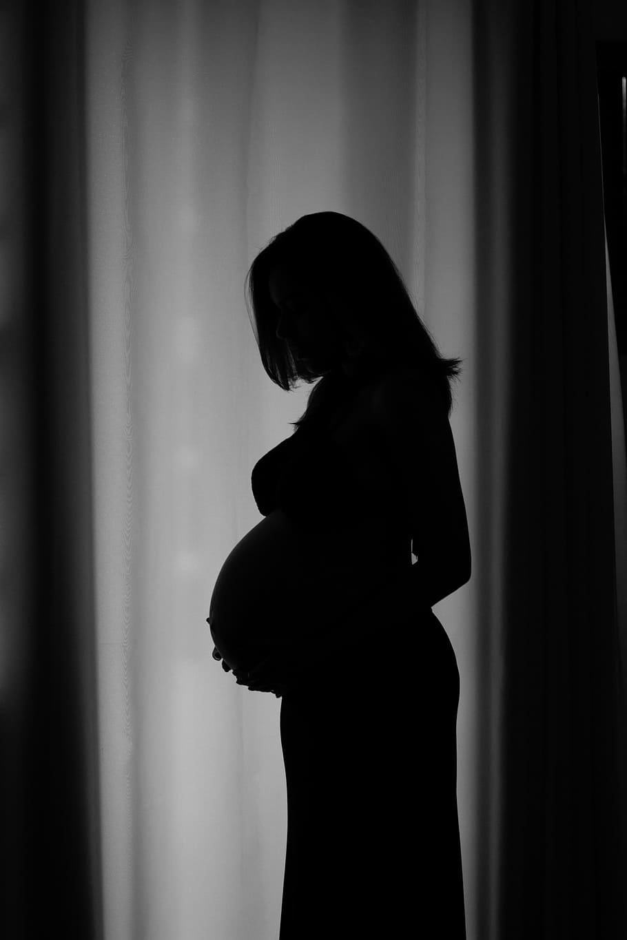 silhouette, pregnant, woman, pregnant woman, pregnancy, pregnant photos, mother, belly, maternity test, big belly