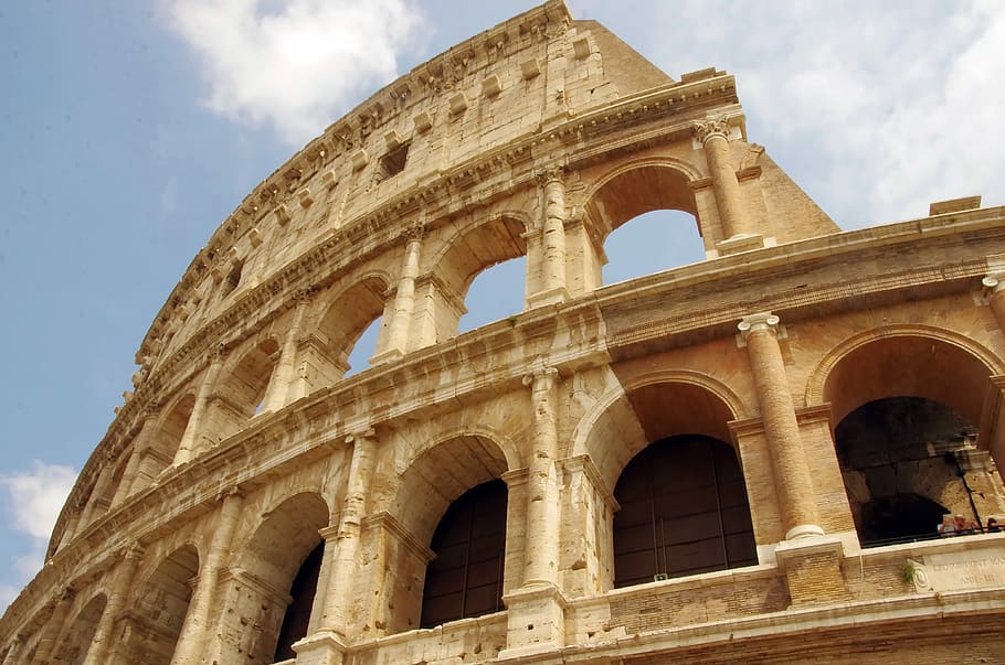 piazza del colosseo, Italia, Roma, Coliseum, Colosseum, Arena, gladiator, antik, reruntuhan, arkeologi