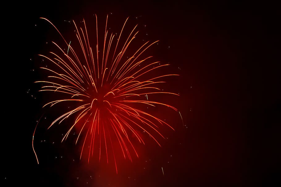 fireworks on sky, black, burst, celebrate, celebration, dark, event, explode, festival, fireworks