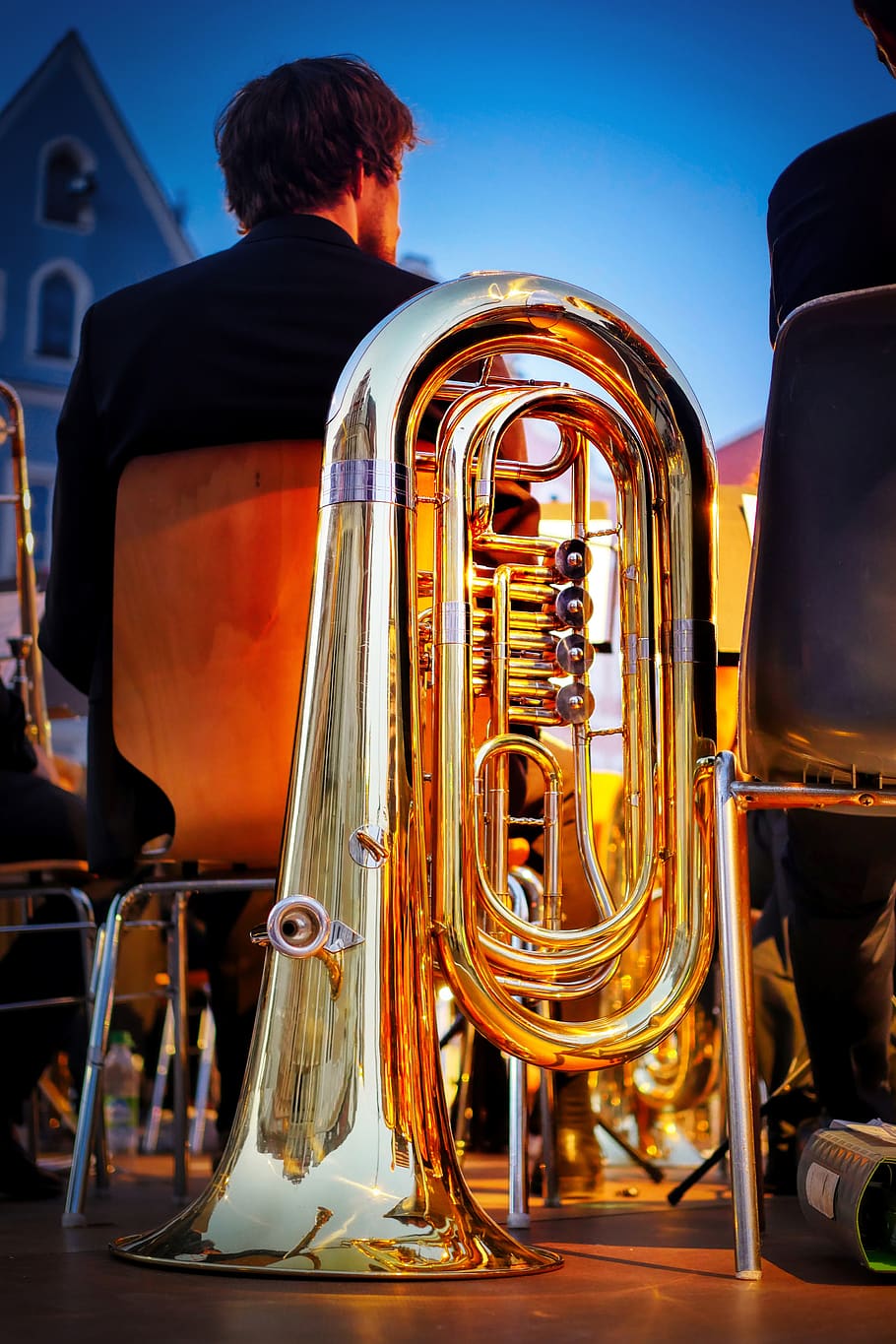 concert, stable, tuba, wind instrument, musical instrument, brass band, music band, blowers, music, instrument