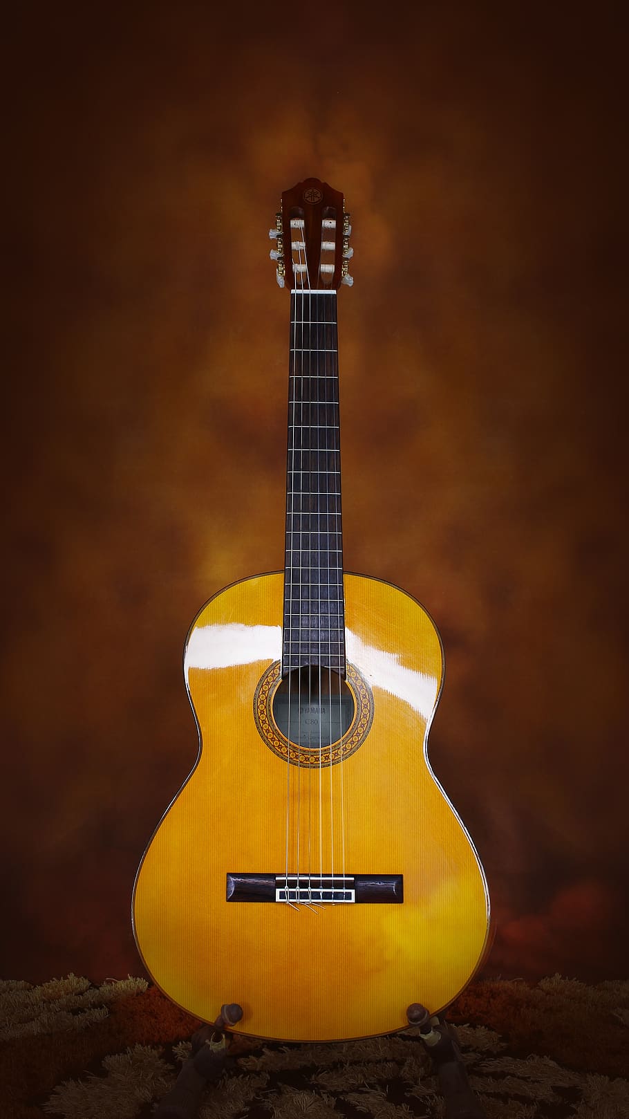 guitar, yamaha, classic, acoustic, flamenco, spruce, spanish, mahogany, music, chord