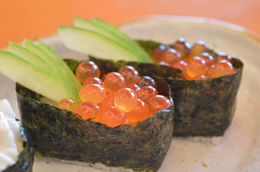 flavored food, sushi, japanese, food, egg fish, japanese food, gourmet, delicious, plate, dish