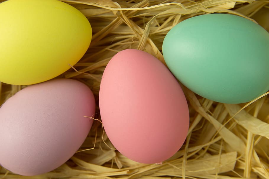tiro, arriba, huevos de Pascua, varios, pascua, huevos, alimentos, animal Huevo, multicolor, amarillo