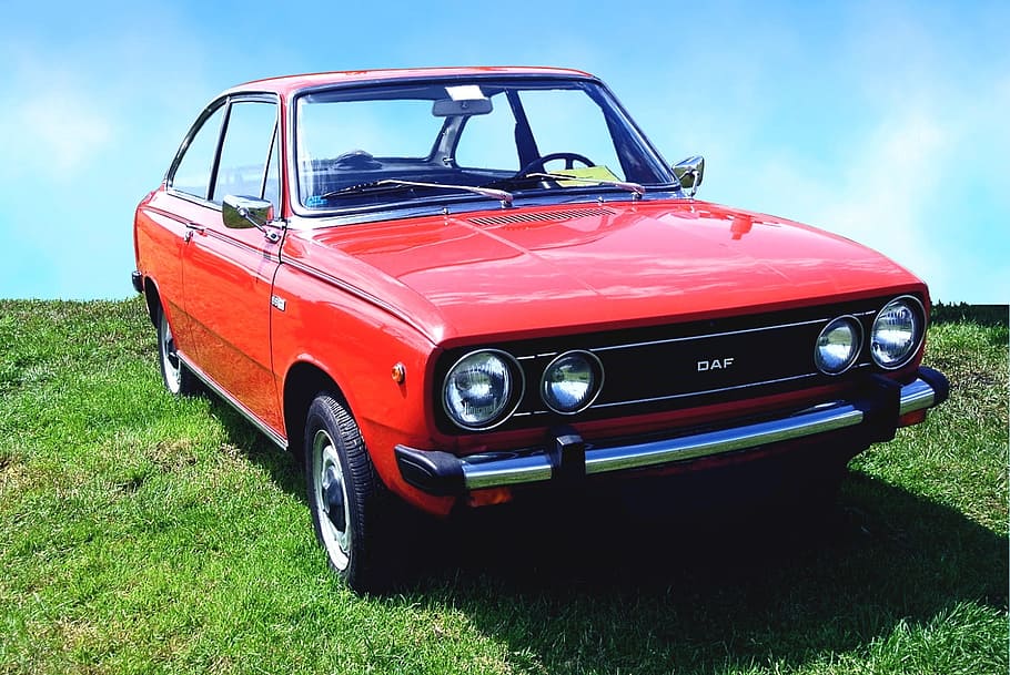 daf, daf 66, compartment, car, model year 1972, dutch, brand, years '70, red, automotive
