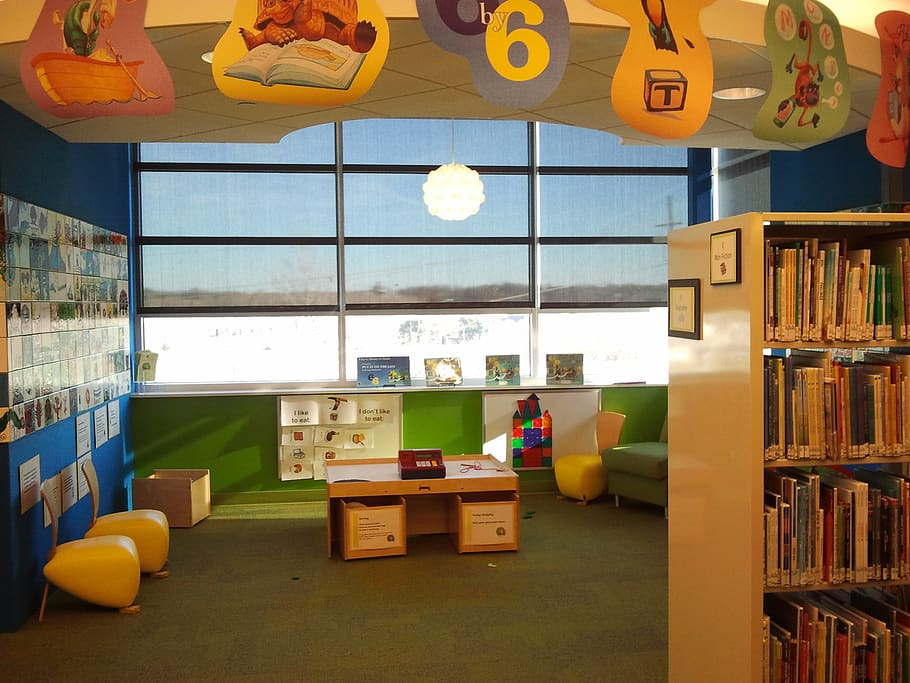 children's library, reading, children, read, book, library, learning, education, shelf, men