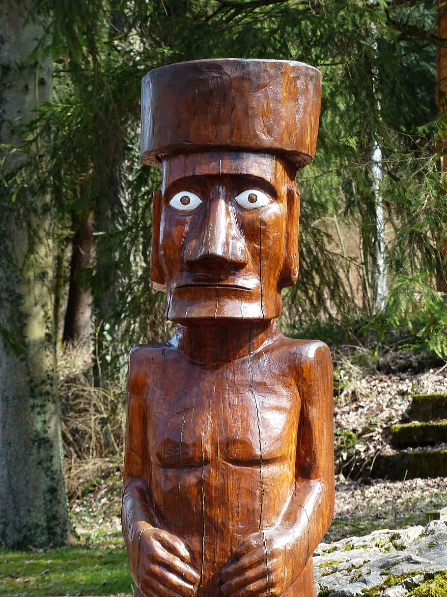 holzfigur, carving, view, man, hypnosis, african, totem, representation, art and craft, tree