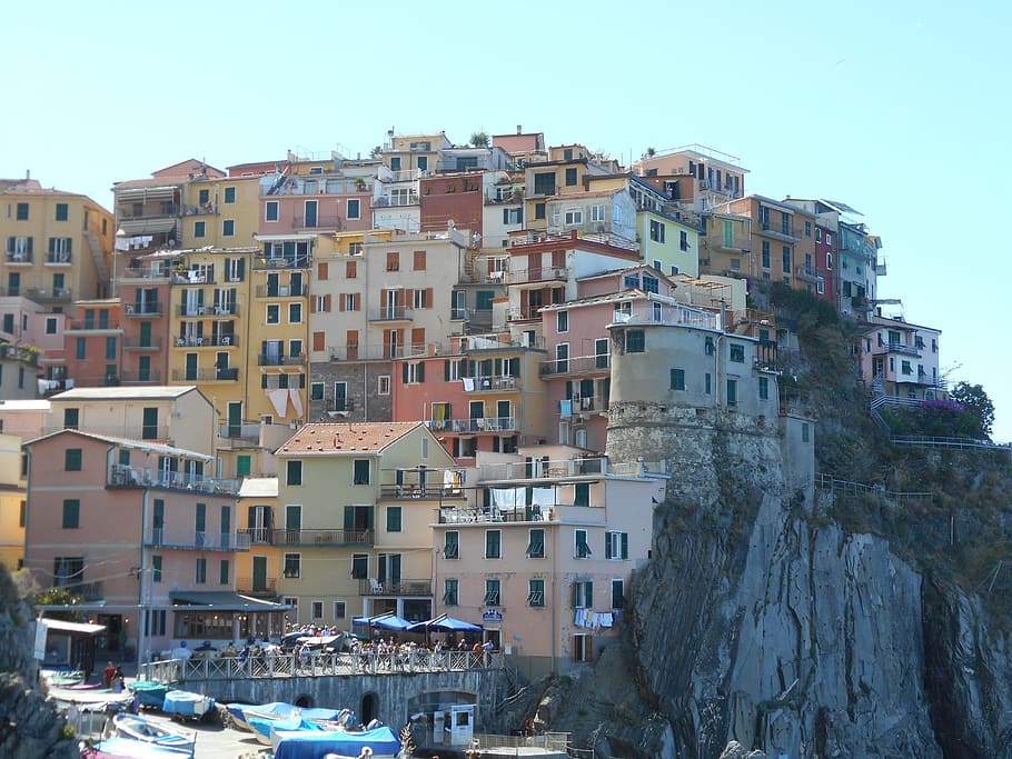 Village, Italy, Five, Land, Liguria, five land, architecture, house, town, cinque Terre