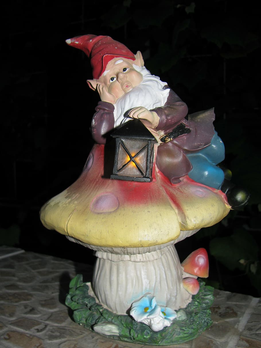 decoration, garden gnome, gnome, dwarf, garden, statue, decor, decorative, yard, outdoor