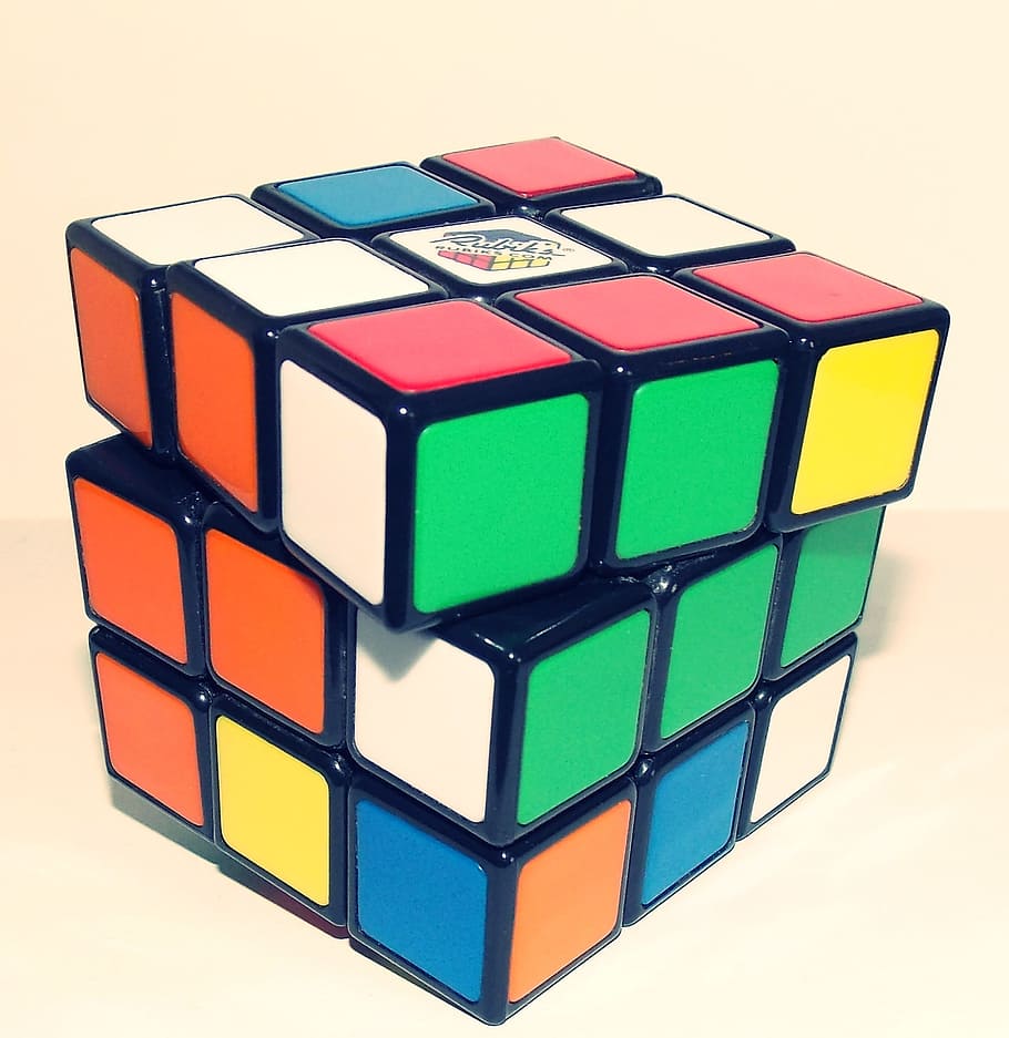 Magic Cube, Color, Cube, Puzzle, color, cube, shape, multi colored, studio shot, variation, white background