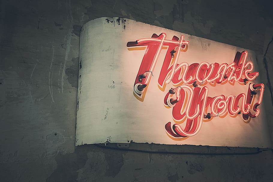 thank, neon signage, thank you, neon lights, neon, advertising, lighting, red, font, thanks