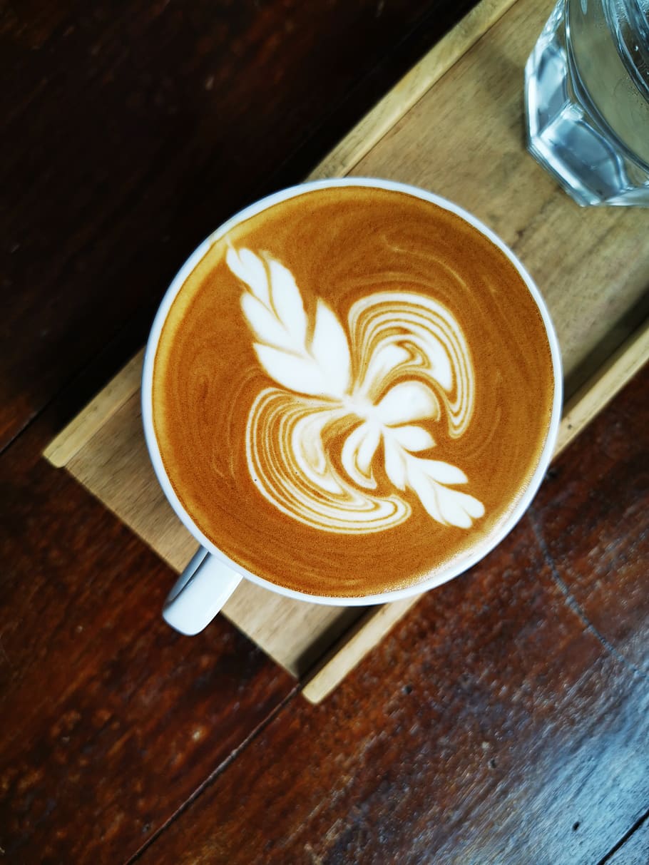 coffee, breakfast, latte, latte art, beverage, hot coffee, coffee - drink, food and drink, drink, coffee cup
