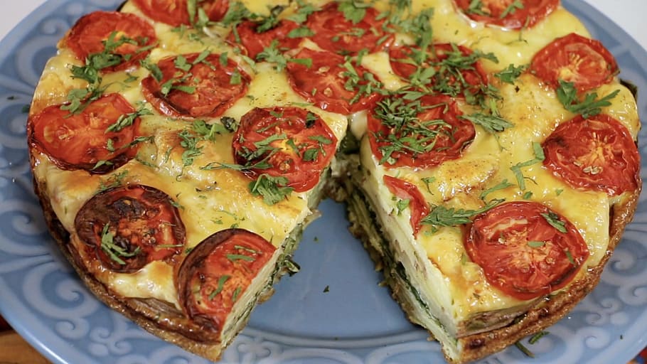 Spinach Quiche With Tomatoes
