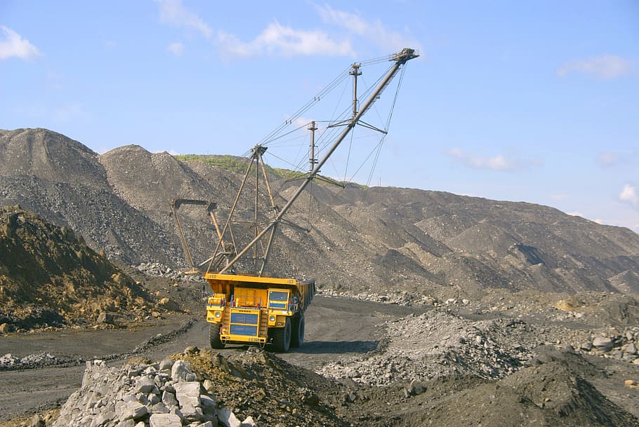 Dumper, Minería de carbón, carbón, proporciones gigantescas, belaz, automóvil, trabajo, industria, montaña del carbón, siberia