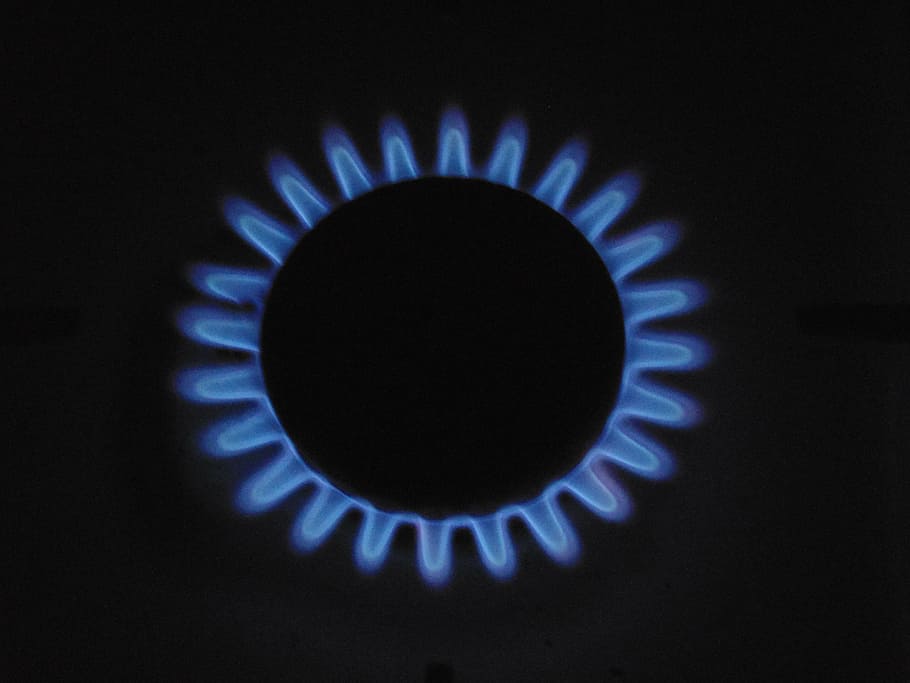 Fondo de pantalla de llama, gas natural, quemador, gas, fuego, calor, estufa, azul, caliente, quemador - estufa