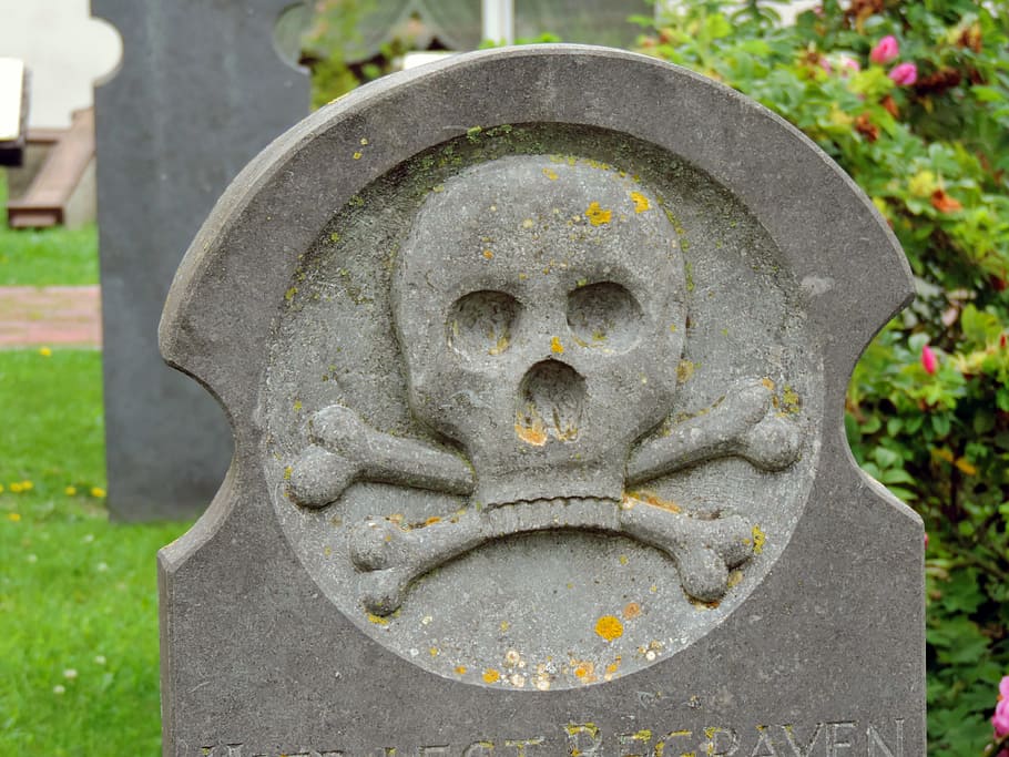 grave, whalers cemetery, old, borkum, cemetery, island, death, skull and crossbones, old lighthouse, whalers