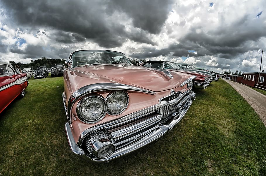 americans, yanks, computer and sports, chrome, old, car, cloud - sky, transportation, storm cloud, outdoors