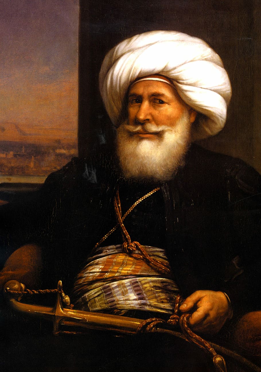 first, khedive, egypt, Muhammad Ali Pasha, Khedive of Egypt, first khedive of egypt, man, muhammed ali pasha, painting, person
