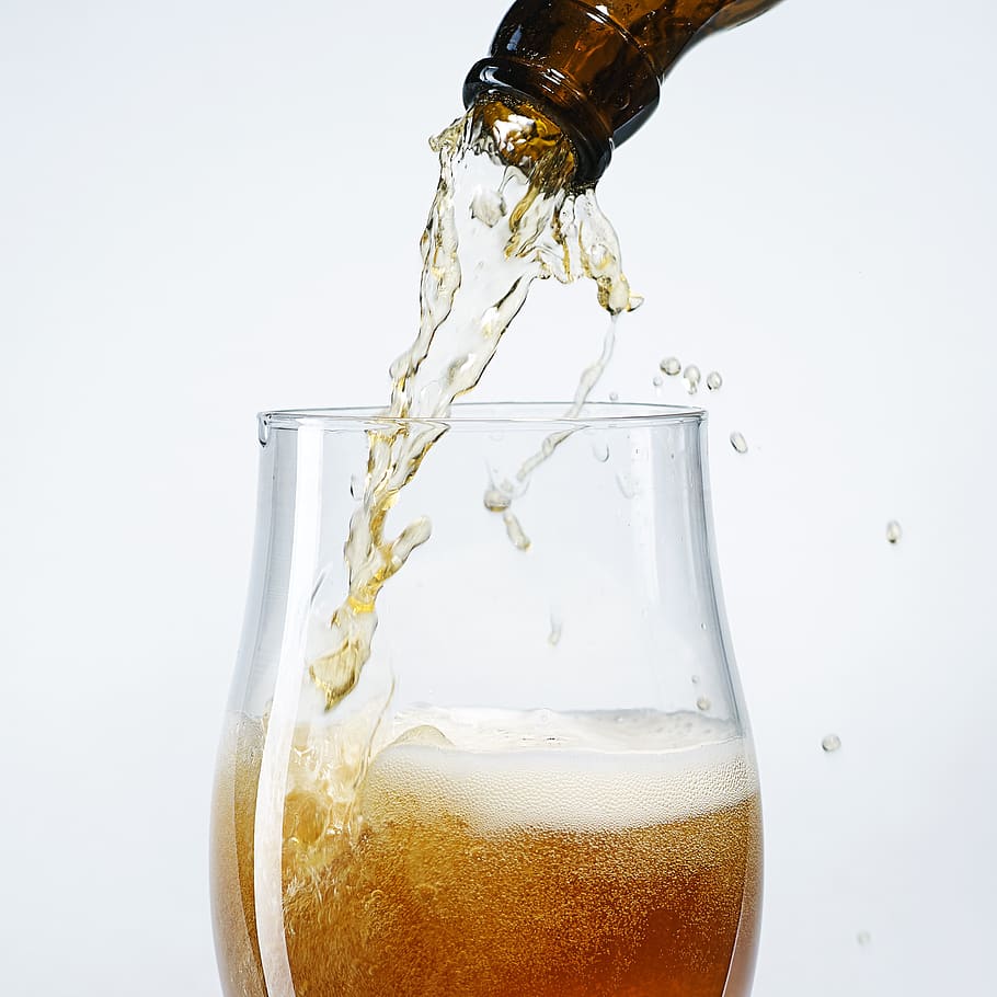 beer, refreshment, liquid, glass, bottle, drops, drink, packshot, still life, pay