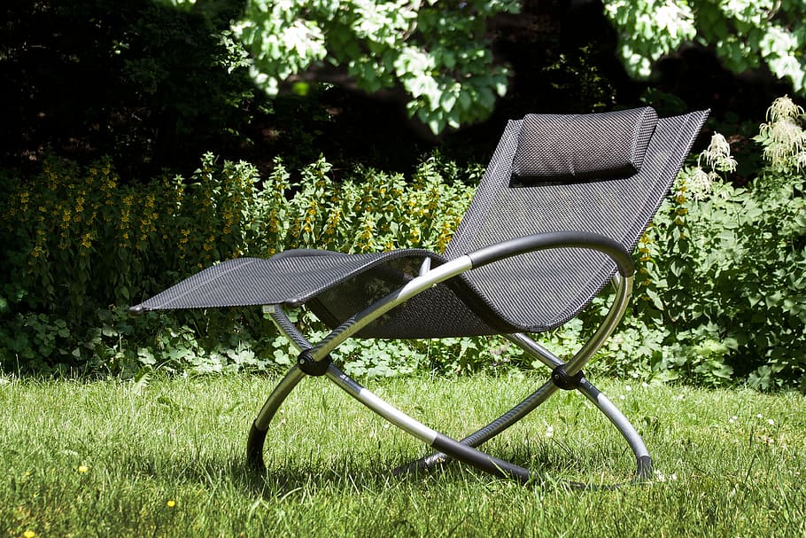 Deck Chair, Design, Aluminium, noble, rest, relax, garden, silent, idyll, meadow