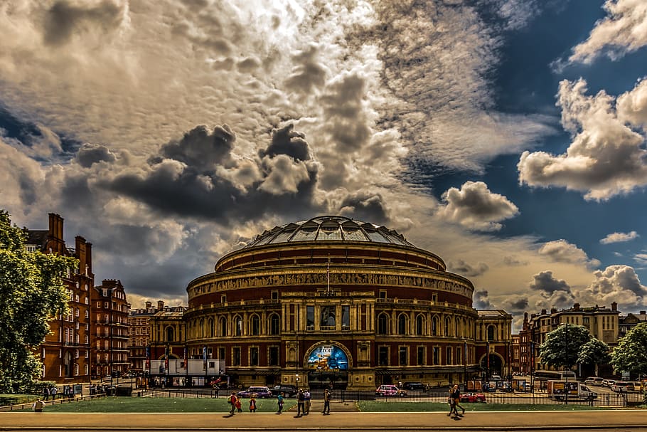 Brown Dome Building, Royal Albert Hall, Londres, arquitectura, Albert, Inglaterra, Hall, Royal, Reino Unido, concierto
