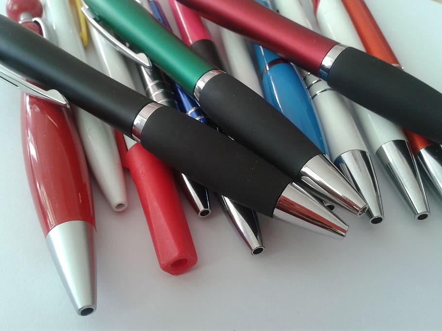 pulpen, warna, untuk menulis, membuat catatan, sekolah, pelajaran, catatan, variasi, berwarna multi, pilihan