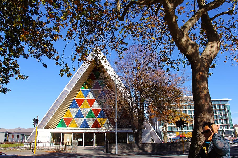 cardboard cathedral, city, autumn, beautiful, love, colorful, architecture, building, amazingly, christchurch