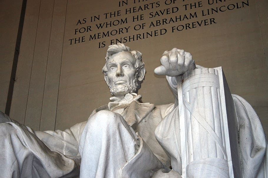 estatua de Abraham Lincoln, Lincoln Memorial, estatua, edificio, histórico, nacional, Washington, DC, Estados Unidos, monumento