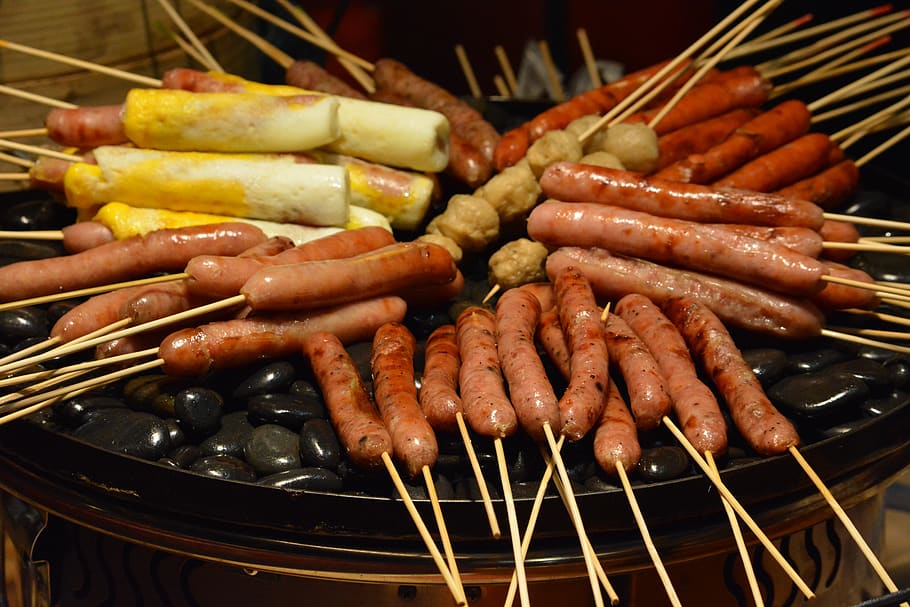 sausage, local, malaysia, eat, meat, food, food and drink, barbecue, grilled, freshness