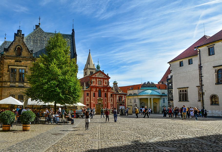 Praha, Castle, Square, Town, Old, prague, bersejarah, eropa, abad pertengahan, bohemia